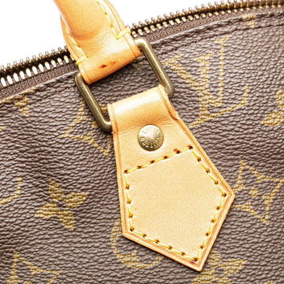 LOUIS VUITTON Black Monogram Leather Alma PM Shoulder Bag - Picture 6 of 12